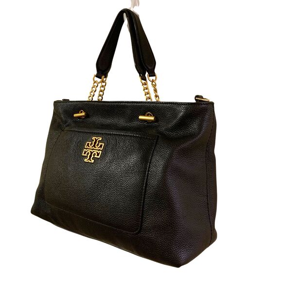 Tory Burch  Black Leather Satchel Versatile Cross Body /Shoulder Bag - Picture 12 of 12